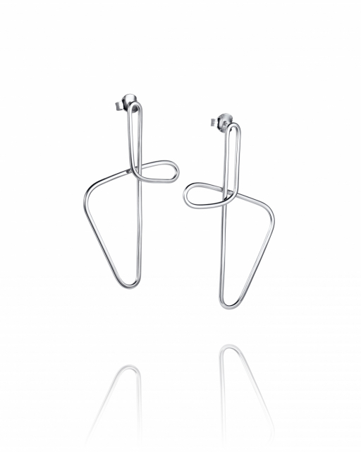 Intersection Earrings Silver
