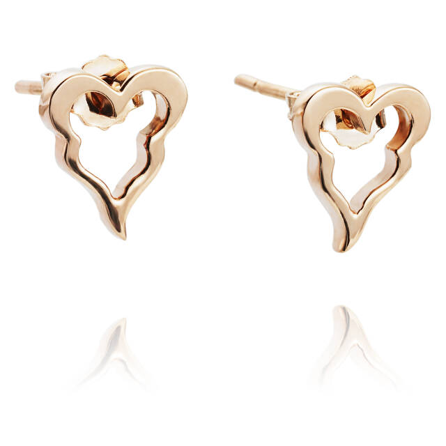 Crazy Heart Ørering Guld