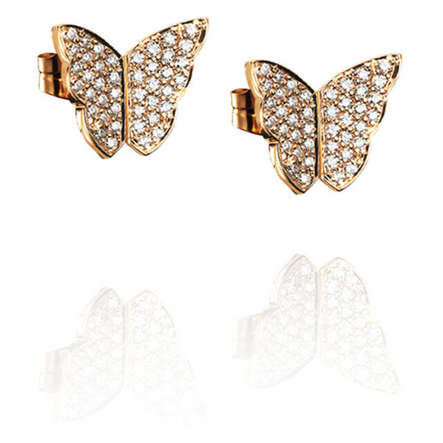 Little Miss Butterfly & Stars Ørering Guld