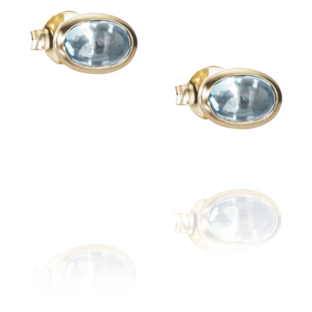 Love Bead - Topaz Ørering Guld