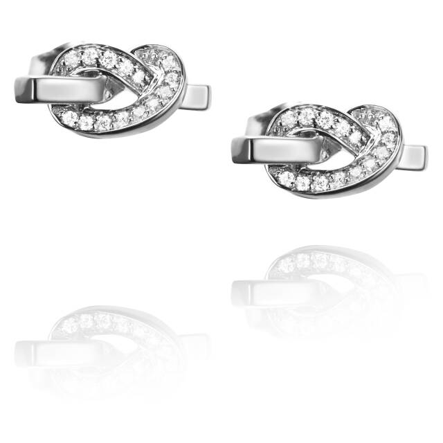 Love Knot & Stars Ørering Hvidguld