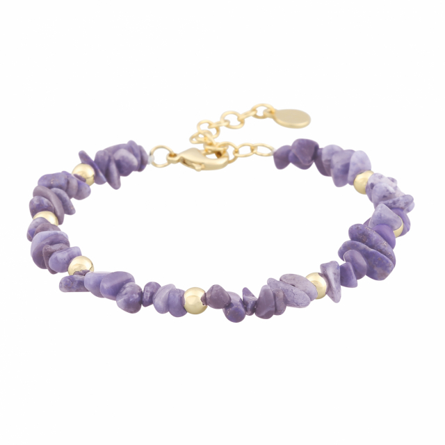 Capri stone brace gold purple