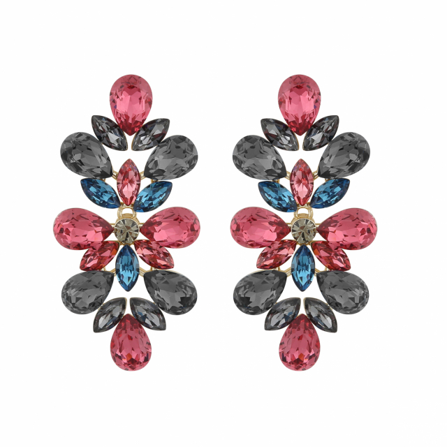 Swift big pendant ear gold mix bordeaux