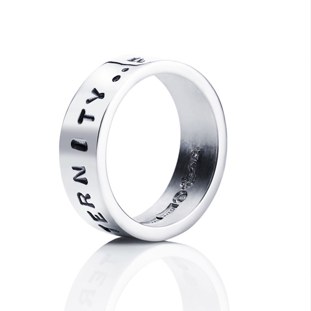 From Here To Eternity Stamped Ring Sølv