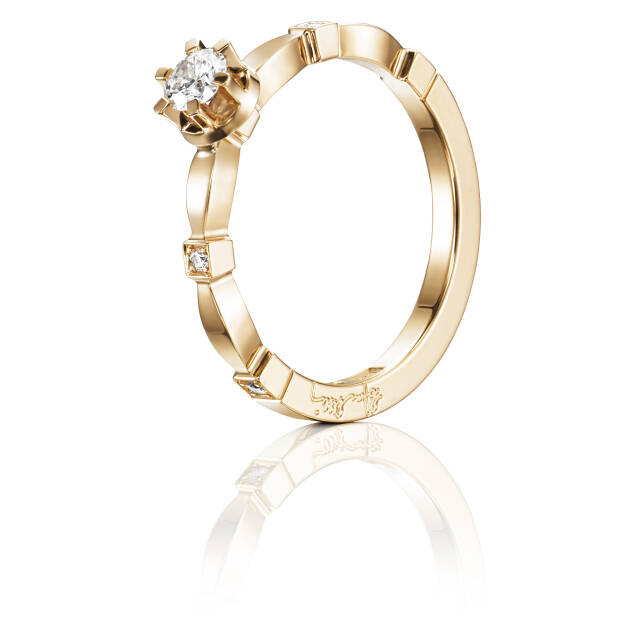 Forget Me Not Star Ring Guld