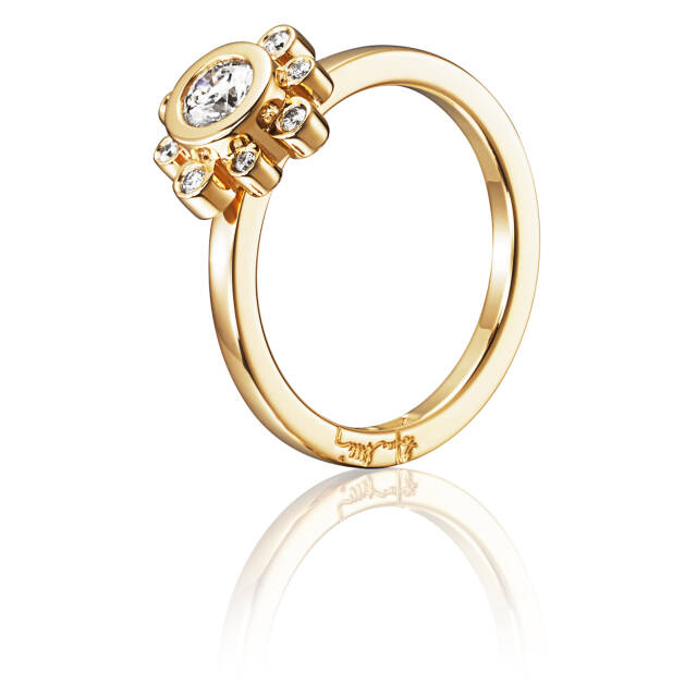 Sweet Hearts Crown 0.30 ct diamant Ring Guld