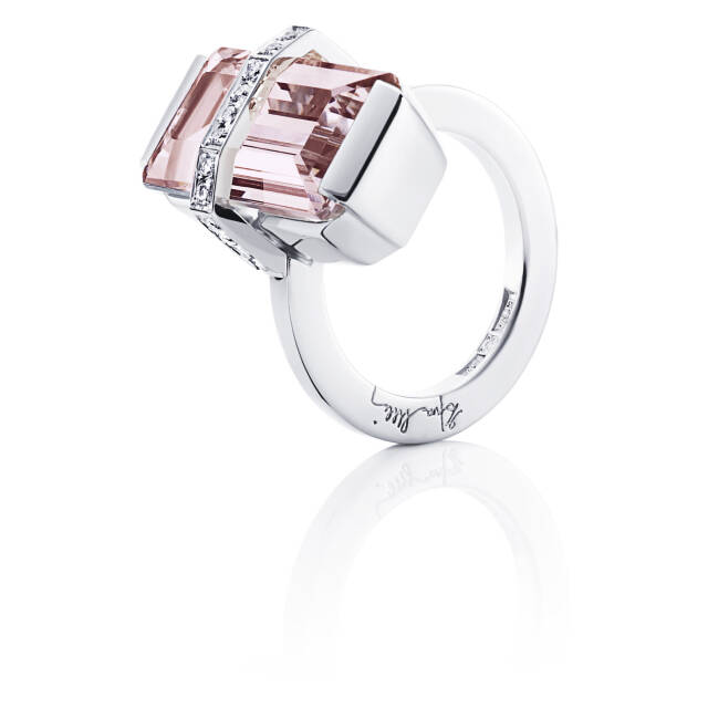 Bend Over - Morganite Ring Hvidguld