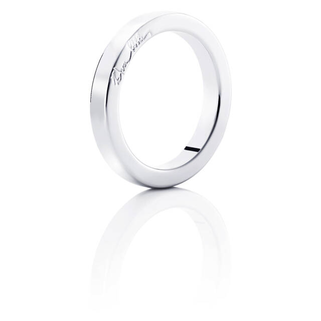 Half Round Ring Hvidguld