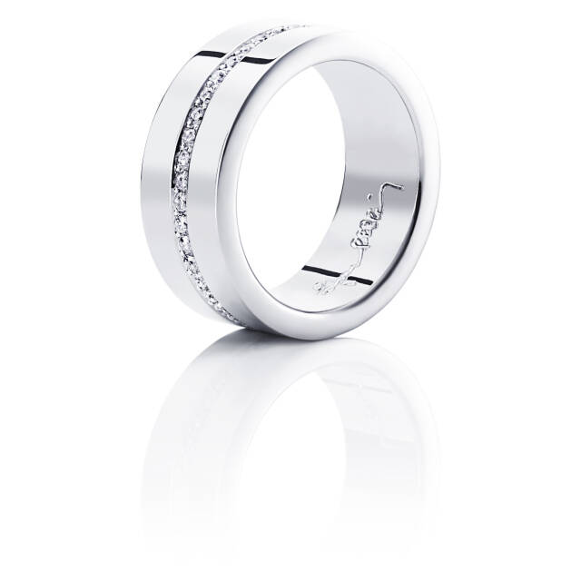 Wide & Stars Ring Hvidguld