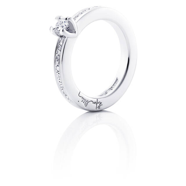 Heart To Heart 0.19 ct diamant Ring Hvidguld
