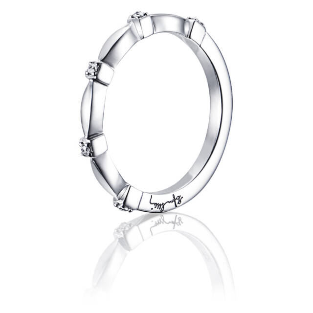 Forget Me Not Thin Ring Hvidguld