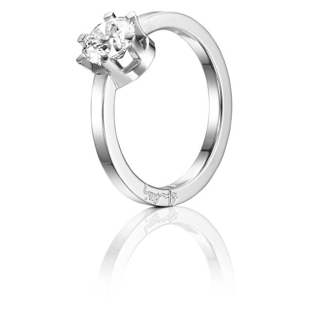 Crown Wedding 1.0 ct diamant Ring Hvidguld