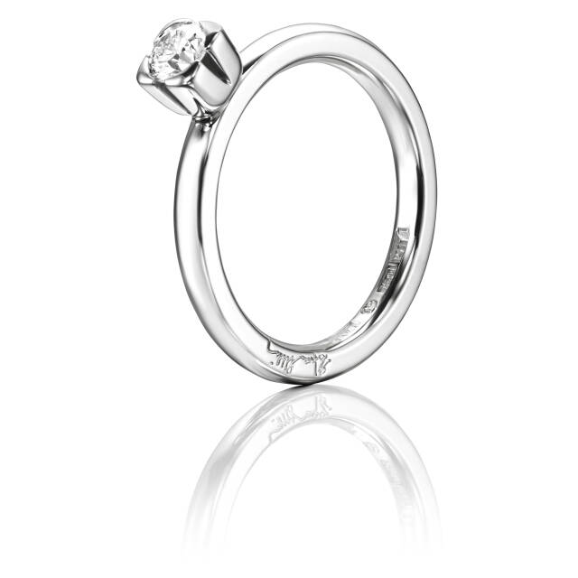 Love Bead Wedding 0.30 ct diamant Ring Hvidguld