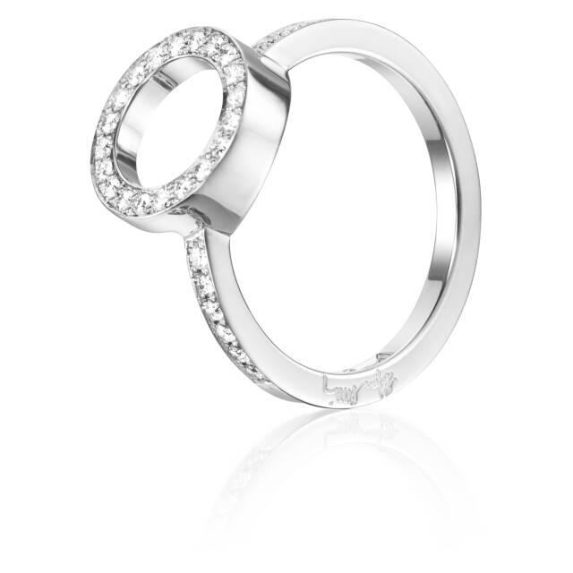 Circle Of Love II Ring Hvidguld