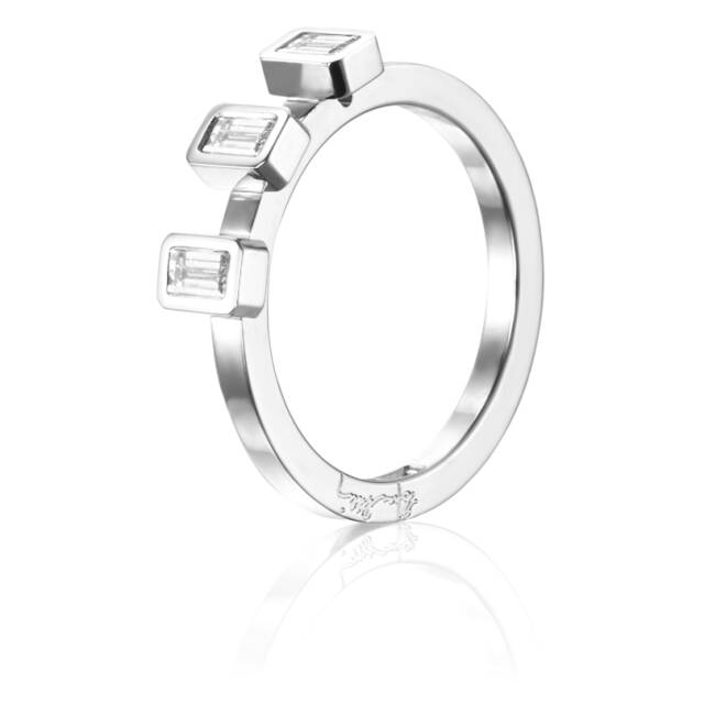Baguette Wedding 0.30 ct diamant Ring Hvidguld