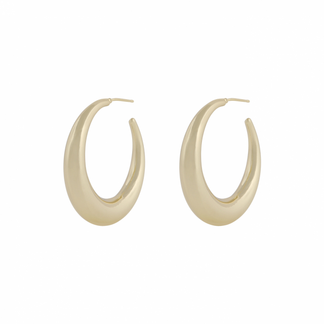 Bella medium ring earrings gold