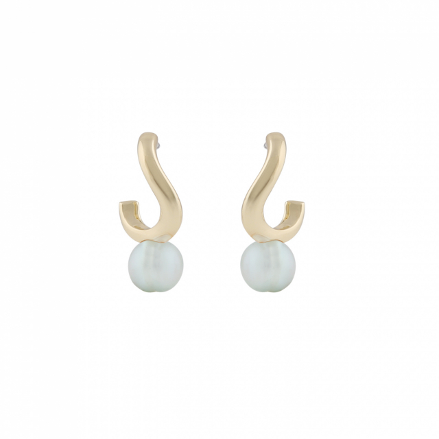 Julie small ear Gold light blue