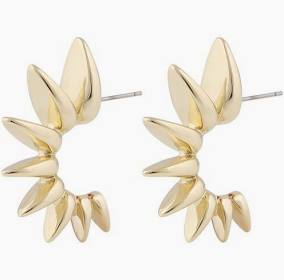 Aero oval earrings Gold