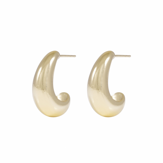 Honey drop oval Earring Gold