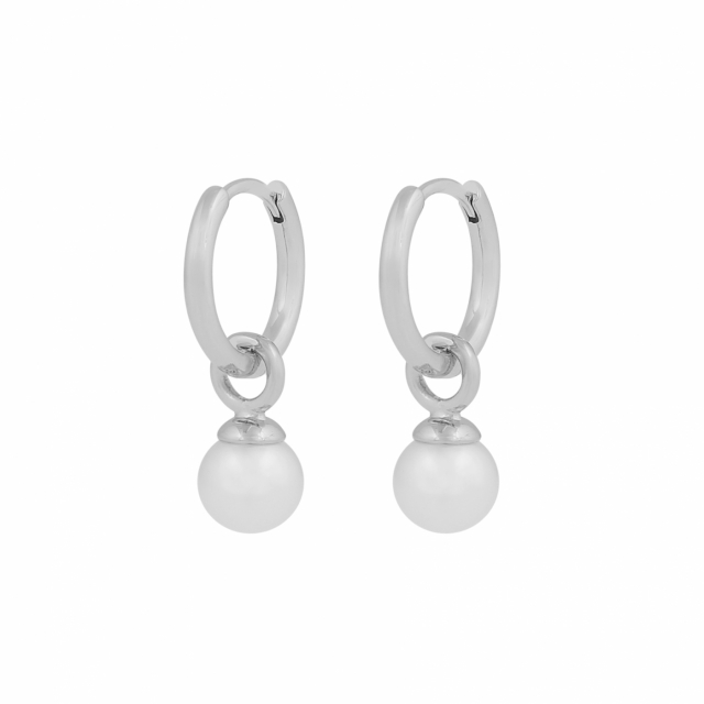 Karan small pendant ring Earrings Silver