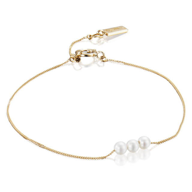 My Little Pearl Armbånd Guld 15-17 cm