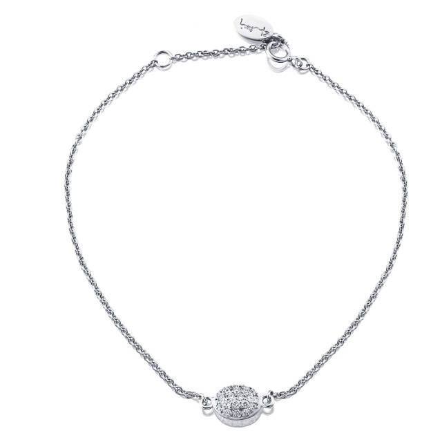 Love Bead Armbånd Hvidguld 17-19 cm