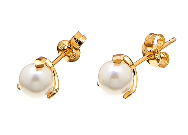 Pearl stud Ørering Guld