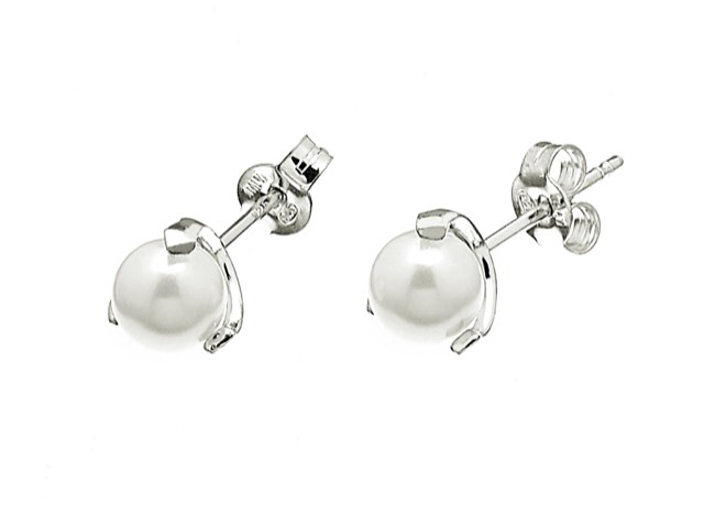 Pearl small stud Ørering Sølv