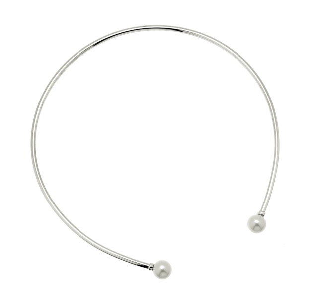Pearl bangle Halskæde flex Sølv