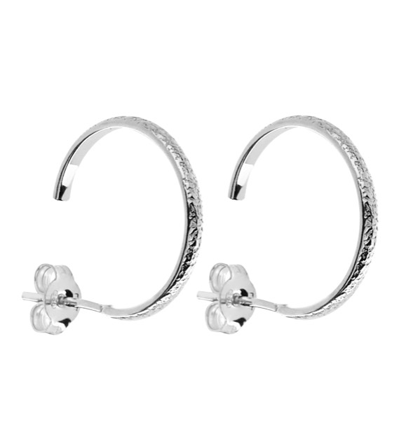 Pearl/Vintage round Ørering - Sølv