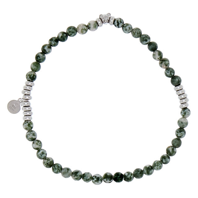 Bear elastic brace Armbånd green Sølv