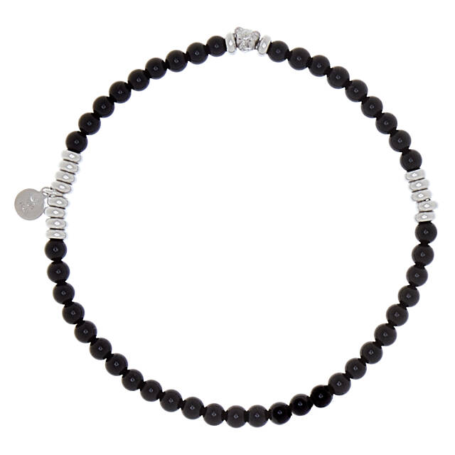 Bear elastic brace Armbånd black Sølv