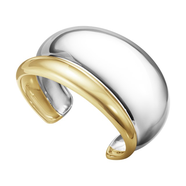 CURVE MEDIUM BANGLE Armbånd Guld Sølv