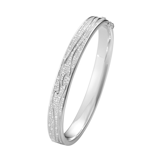 FUSION BANGLE Armbånd FULL PAVÉ 2.19 ct Hvidguld