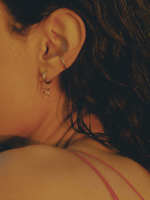 Twin Mini Ear Cuff Goldplated Silver