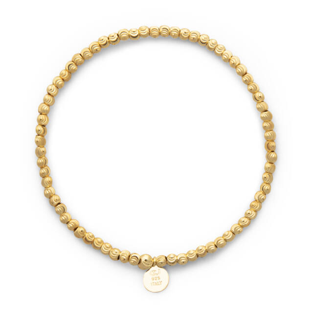 Cubic elastic brace Armbånd plain guld