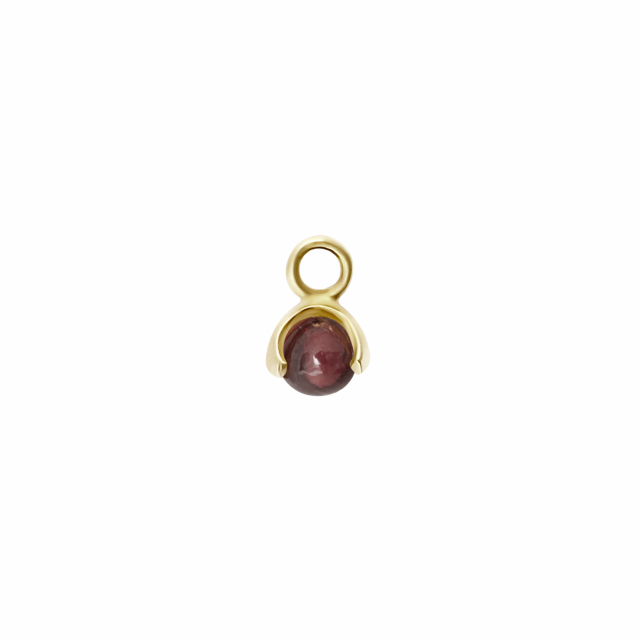 Letters stone 1 red garnet pend guld