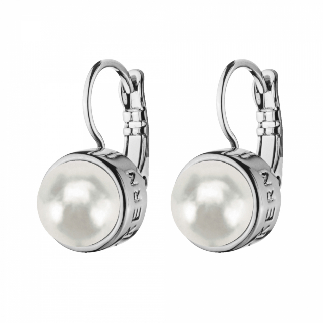 LULU Sølv WHITE PEARL Ørering