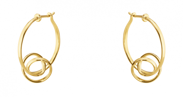 FORGET-ME-KNOT, Torun Hoop Earrings Gold