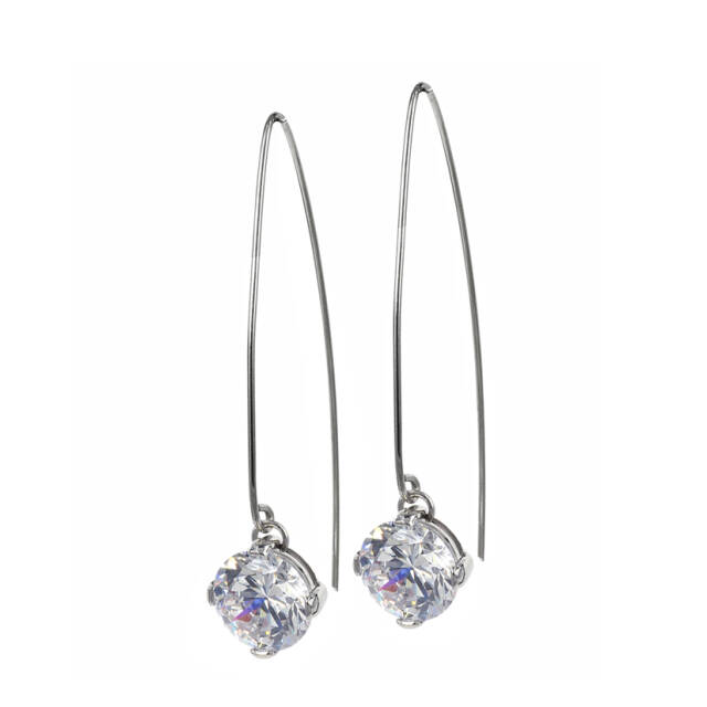 FRIDA Long Øreringe Stål/Krystal