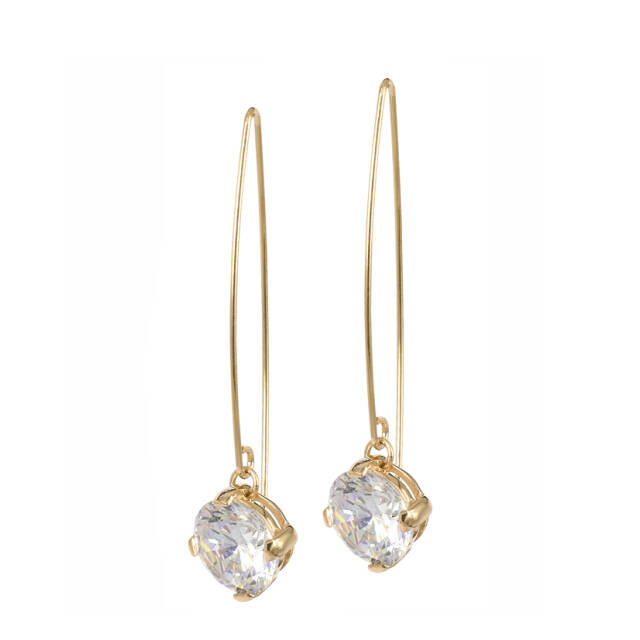 FRIDA Long Øreringe Guld/Krystal
