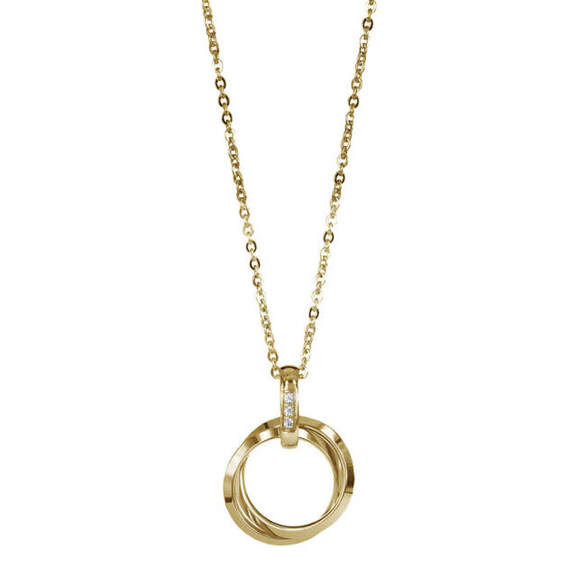 CAROLIN Long Halskæde Guld/Guld