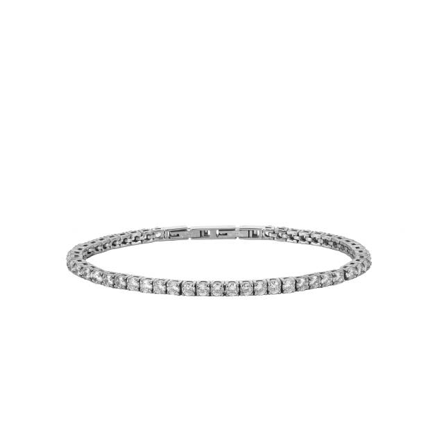 GLIMRA 3mm Armbånd Stål/Krystal