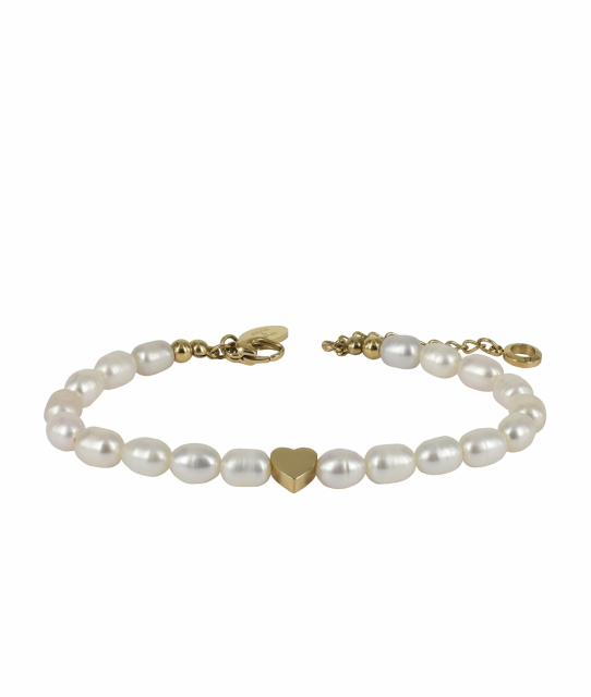 ELISE Pearl Bracelet Vit/Gold