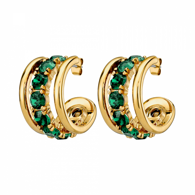 HELEN SG EMERALD GREEN Earrings Gold