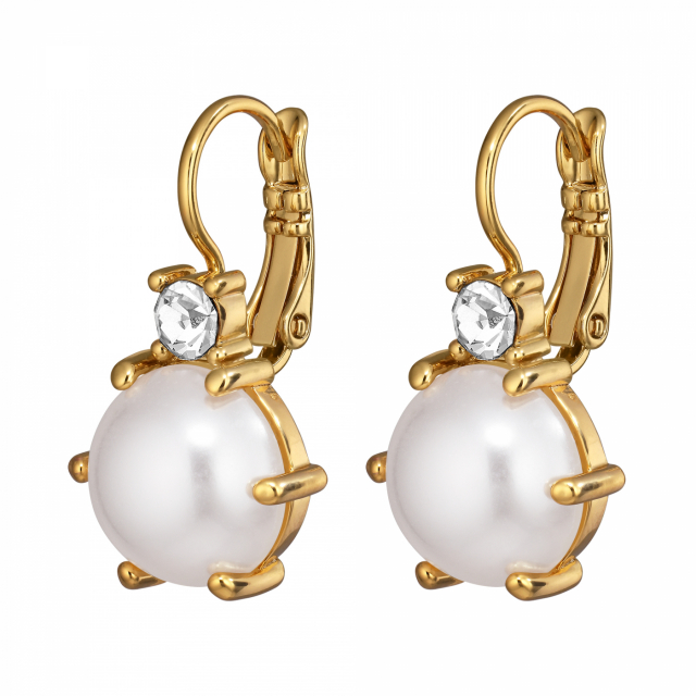 BEGONIA SG WHITE PEARL Earrings Gold
