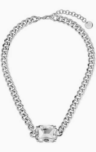 TAGONA CRYSTAL Necklace Silver