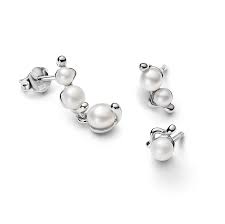 Shibuya Stud Earrings Set Silver
