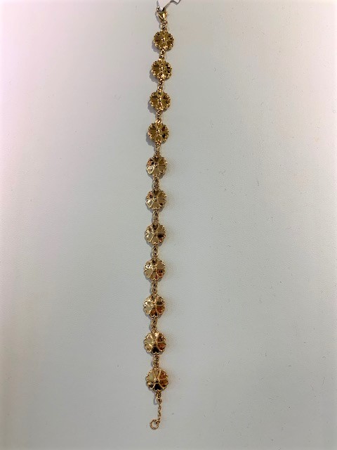 Uppland Armbånd 10 blommor guld 18+1 cm