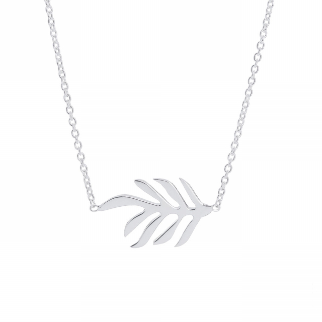 Autumn Leaf single necklace Silver